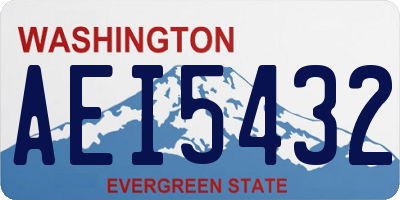 WA license plate AEI5432