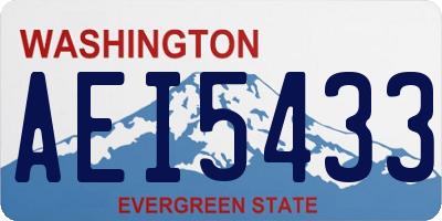 WA license plate AEI5433