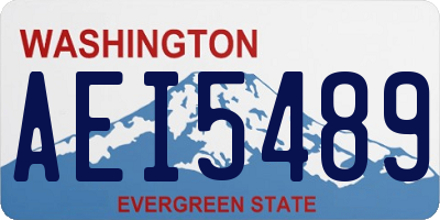 WA license plate AEI5489