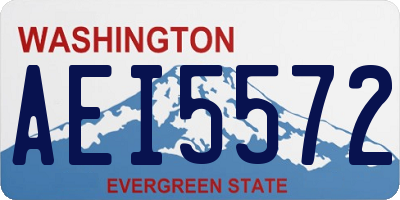 WA license plate AEI5572