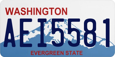 WA license plate AEI5581