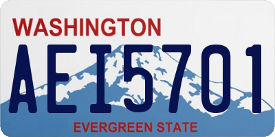 WA license plate AEI5701