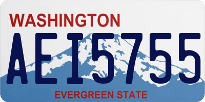 WA license plate AEI5755