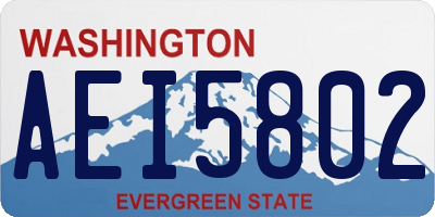 WA license plate AEI5802
