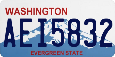 WA license plate AEI5832