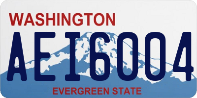 WA license plate AEI6004