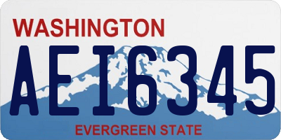 WA license plate AEI6345