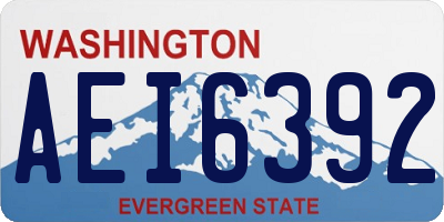 WA license plate AEI6392