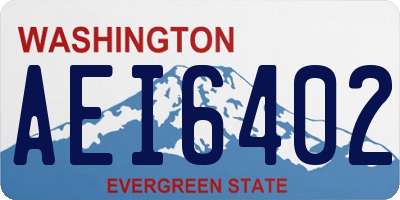 WA license plate AEI6402
