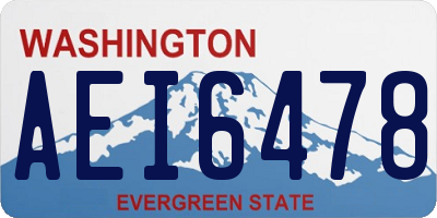 WA license plate AEI6478