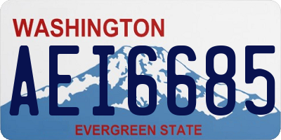 WA license plate AEI6685