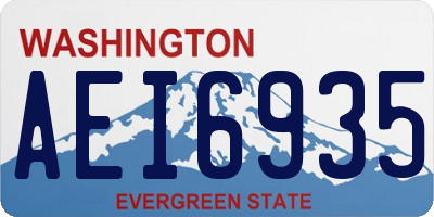 WA license plate AEI6935