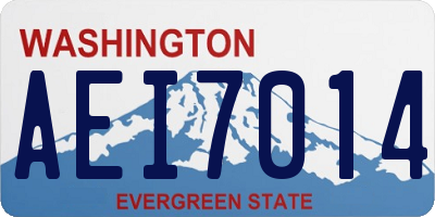WA license plate AEI7014