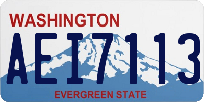 WA license plate AEI7113