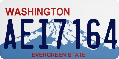 WA license plate AEI7164