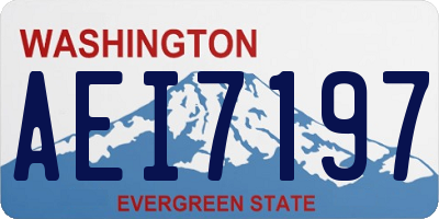 WA license plate AEI7197