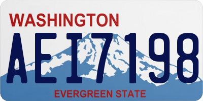WA license plate AEI7198