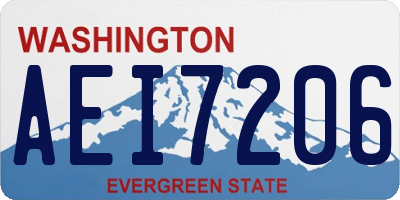 WA license plate AEI7206