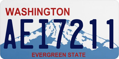 WA license plate AEI7211