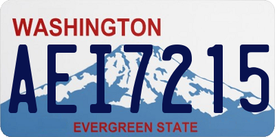 WA license plate AEI7215