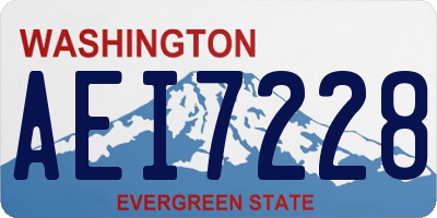 WA license plate AEI7228