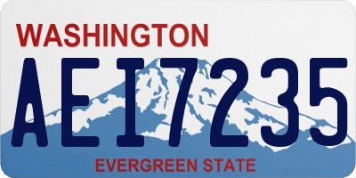 WA license plate AEI7235