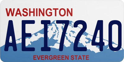 WA license plate AEI7240