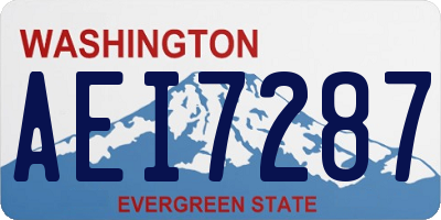 WA license plate AEI7287