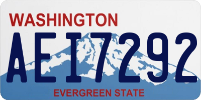WA license plate AEI7292