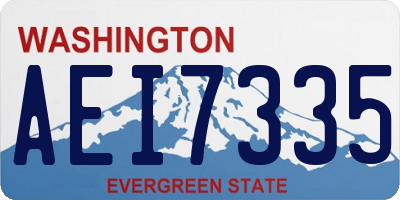 WA license plate AEI7335