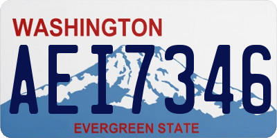 WA license plate AEI7346