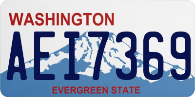WA license plate AEI7369
