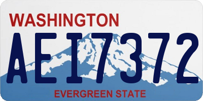 WA license plate AEI7372