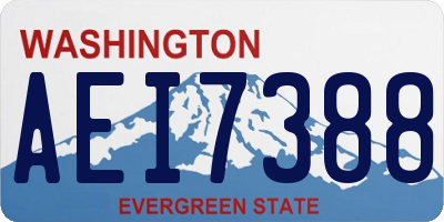 WA license plate AEI7388