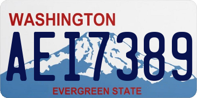 WA license plate AEI7389