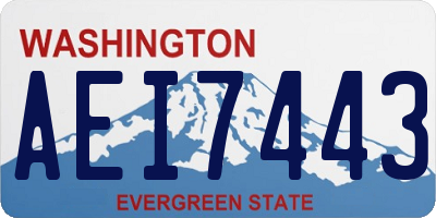 WA license plate AEI7443