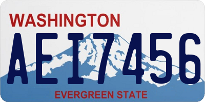 WA license plate AEI7456