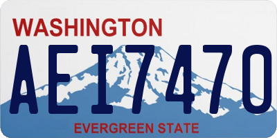 WA license plate AEI7470