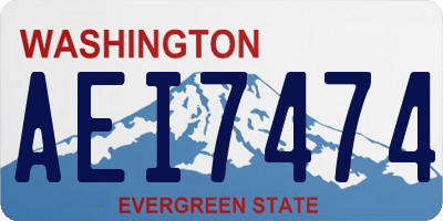 WA license plate AEI7474