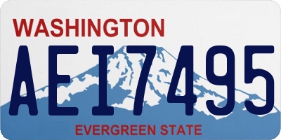 WA license plate AEI7495