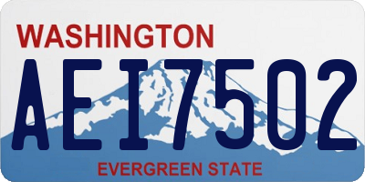 WA license plate AEI7502