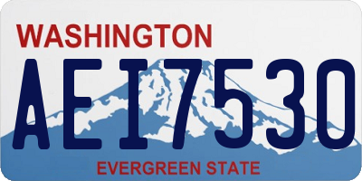 WA license plate AEI7530