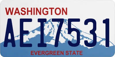 WA license plate AEI7531