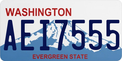 WA license plate AEI7555