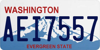 WA license plate AEI7557