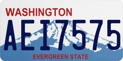 WA license plate AEI7575