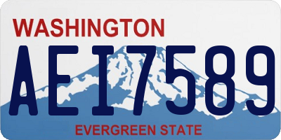 WA license plate AEI7589