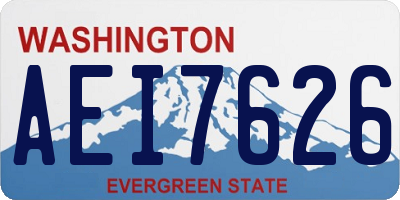 WA license plate AEI7626