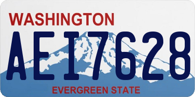 WA license plate AEI7628