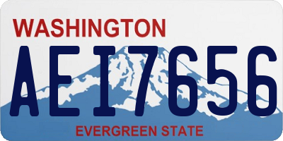 WA license plate AEI7656